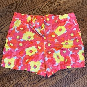 Linen Floral shorts, Loft, size 10